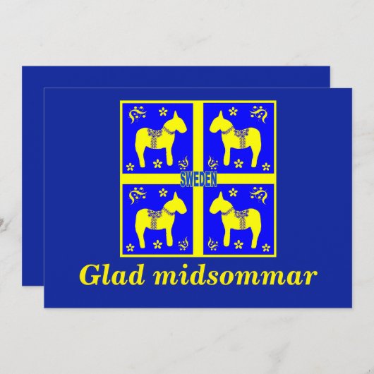 Schandinavisch ontwerp, gepersonaliseerd Glad mids Kaart (Voorkant / Achterkant)
