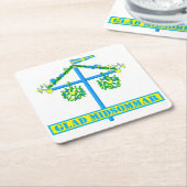 Schandinavisch ontwerp, gepersonaliseerd Glad mids Kartonnen Onderzetters (Schuin)