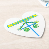 Schandinavisch ontwerp, gepersonaliseerd Glad mids Kartonnen Onderzetters (Gekanteld)