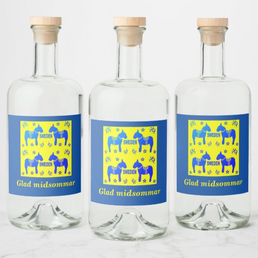 Schandinavisch ontwerp, gepersonaliseerd Glad mids Likeurfles Etiket (Flessen)