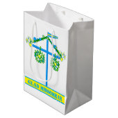 Schandinavisch ontwerp, gepersonaliseerd Glad mids Medium Cadeauzakje (Voorkant Gekanteld)