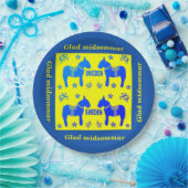 Schandinavisch ontwerp, gepersonaliseerd Glad mids Papieren Bordje (Feest)