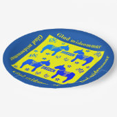 Schandinavisch ontwerp, gepersonaliseerd Glad mids Papieren Bordje (Gekanteld)