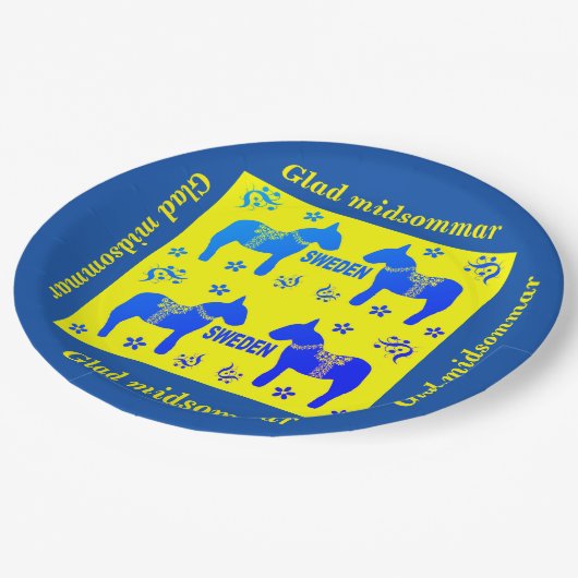 Schandinavisch ontwerp, gepersonaliseerd Glad mids Papieren Bordje (Gekanteld)