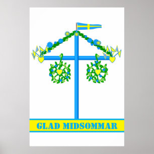 Schandinavisch ontwerp, gepersonaliseerd Glad mids Poster