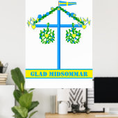 Schandinavisch ontwerp, gepersonaliseerd Glad mids Poster (Thuiskantoor)