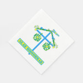 Schandinavisch ontwerp, gepersonaliseerd Glad mids Servet (Hoek)