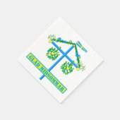 Schandinavisch ontwerp, gepersonaliseerd Glad mids Servet (Hoek)