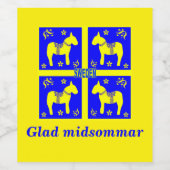 Schandinavisch ontwerp, gepersonaliseerd Glad mids Wijn Etiket (Enkel label)