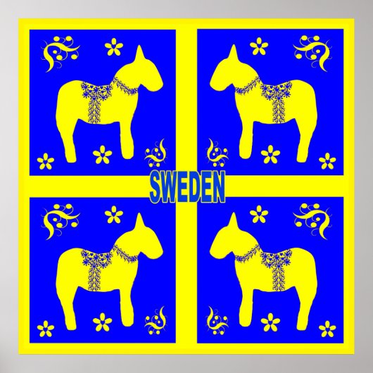 Schandinavische vormgeving, Glad midsommar Poster (Voorkant)