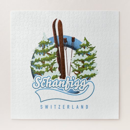 Schanfigg Zwitserland ski-poster Legpuzzel (Verticaal)
