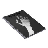 Schangbare gruwelijke monsterhand met lange nagell notitieboek (Rechterzijde)