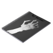 Schangbare gruwelijke monsterhand met lange nagell notitieboek (Linkerzijde)