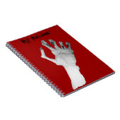 Schangbare gruwelijke monsterhand met lange nagell notitieboek (Rechterzijde)