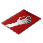 Schangbare gruwelijke monsterhand met lange nagell notitieboek (Linkerzijde)