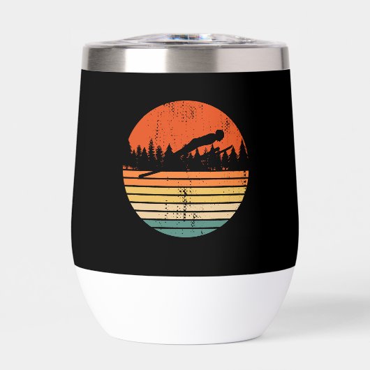 Schansspringen Retro Schansspringer Cadeau (Voorkant)