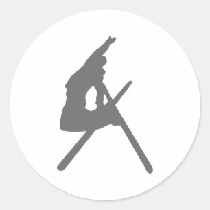 schansspringster ronde sticker