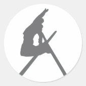 schansspringster ronde sticker (Voorkant)