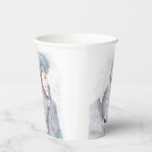 Schanterende beer en meisjeskerst papieren bekers (Rechts)