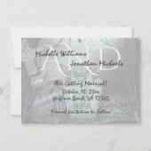 Schanterende Graveyard Gothic Halloween Wedding Save The Date (Achterkant)
