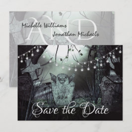 Schanterende Graveyard Gothic Halloween Wedding Save The Date
