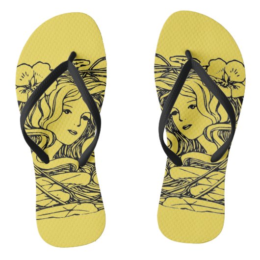 Schanterende Lady Fantasy Illustrated Artwork Teenslippers (Voetbed)