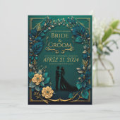 Schanterende liefde: Emerald Green en Gold Kaart (Staand voorkant)