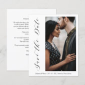 Schap Wedding minimalistisch Foto modern script  (Voorkant / Achterkant)