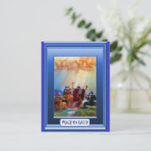 Schapen aan de heuvel briefkaart (Staand voorkant)