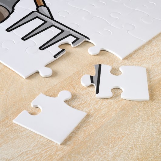 Schapen als boer met Rek en Pet Legpuzzel (Zijkant)