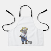 Schapen als boer met Rek en Pet Schort (Voorkant)