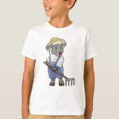 Schapen als boer met Rek en Pet T-shirt (Voorkant)