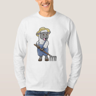 Schapen als boer met Rek en Pet T-shirt