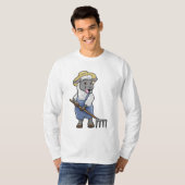 Schapen als boer met Rek en Pet T-shirt (Voorkant volledig)