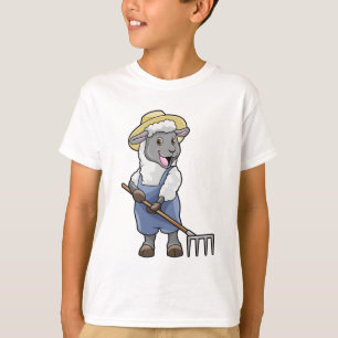 Schapen als boer met Rek en Pet T-shirt