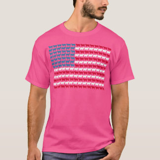 Schapen Amerikaanse vlag Schaap 4 juli T-shirt
