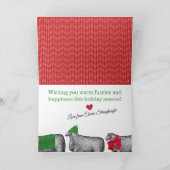 Schapen baa humbug breien haakkerst kaart (Binnen)