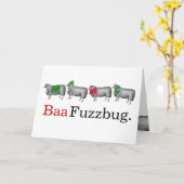 Schapen baa humbug breien haakkerst kaart (Gele Bloem)