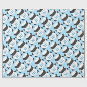 Schapen Baby shower Boerderij Blue Boy Cadeaupapier (Vlak)