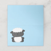 Schapen Baby shower Boerderij Blue Boy Plaatskaartje (Buitenkant ongevouwen)