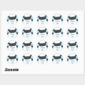 Schapen Baby shower Boerderij Blue Boy Ronde Sticker (Vel)