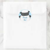 Schapen Baby shower Boerderij Blue Boy Ronde Sticker (Tas)