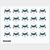 Schapen Baby shower Boerderij Blue Boy Ronde Sticker (Vel)