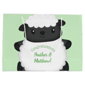 Schapen Baby shower Boerderij Groot Cadeauzakje (Achterkant)