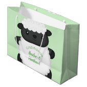 Schapen Baby shower Boerderij Groot Cadeauzakje (Voorkant Gekanteld)