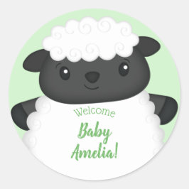 Schapen Baby shower Boerderij Ronde Sticker