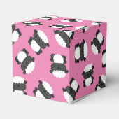 Schapen Baby shower Boerderij Roze Meisje Bedankdoosjes (Achterkant)