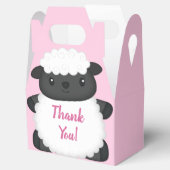 Schapen Baby shower Boerderij Roze Meisje Bedankdoosjes (Geopend)