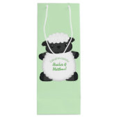 Schapen Baby shower Boerderij Wijn Cadeautas (Achterkant)