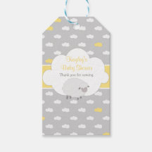 Schapen Baby shower Gift Labels (gepersonaliseerd)